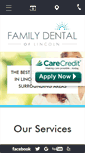 Mobile Screenshot of familydentaloflincoln.com